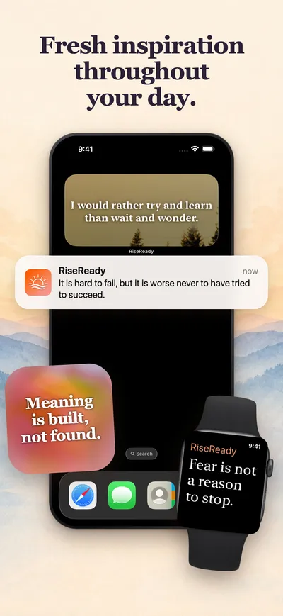 App Store slide: Fresh inspiration throughout your day